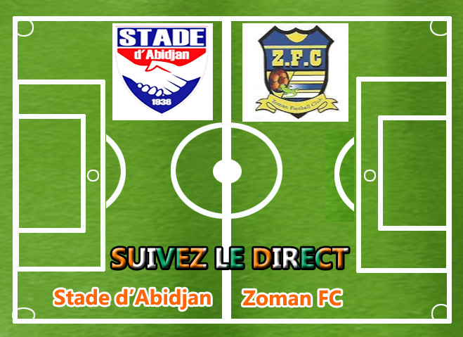 CHAMPIONNAT LIGUE 2, POULE B / 19e JOURNÉE STADE D'ABIDJAN VS ZOMAN FC